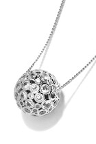 On The Dot Sphere Pendant, Plated Metal & Cubic Zirconia
